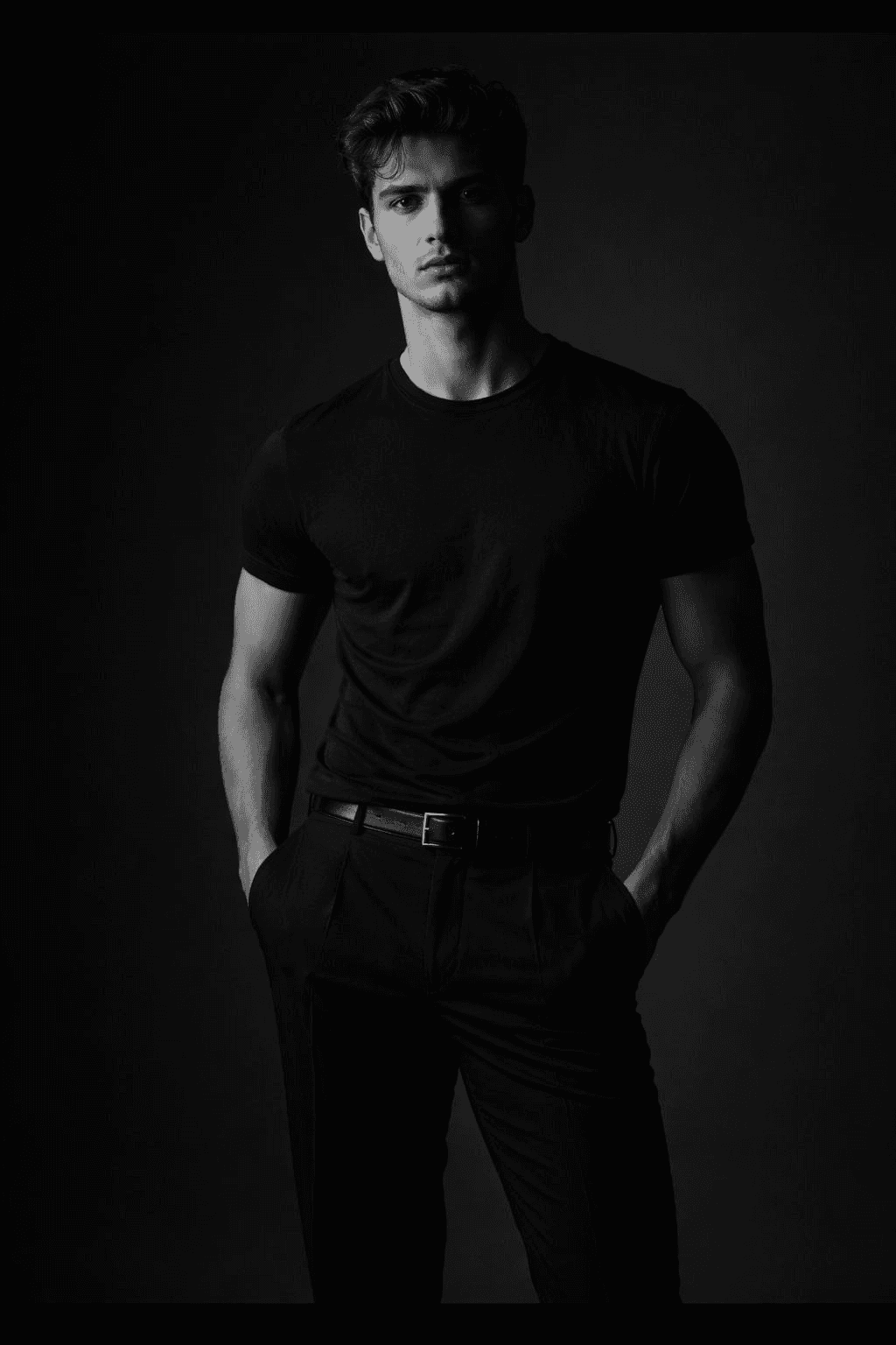 Model wearing premium essentials